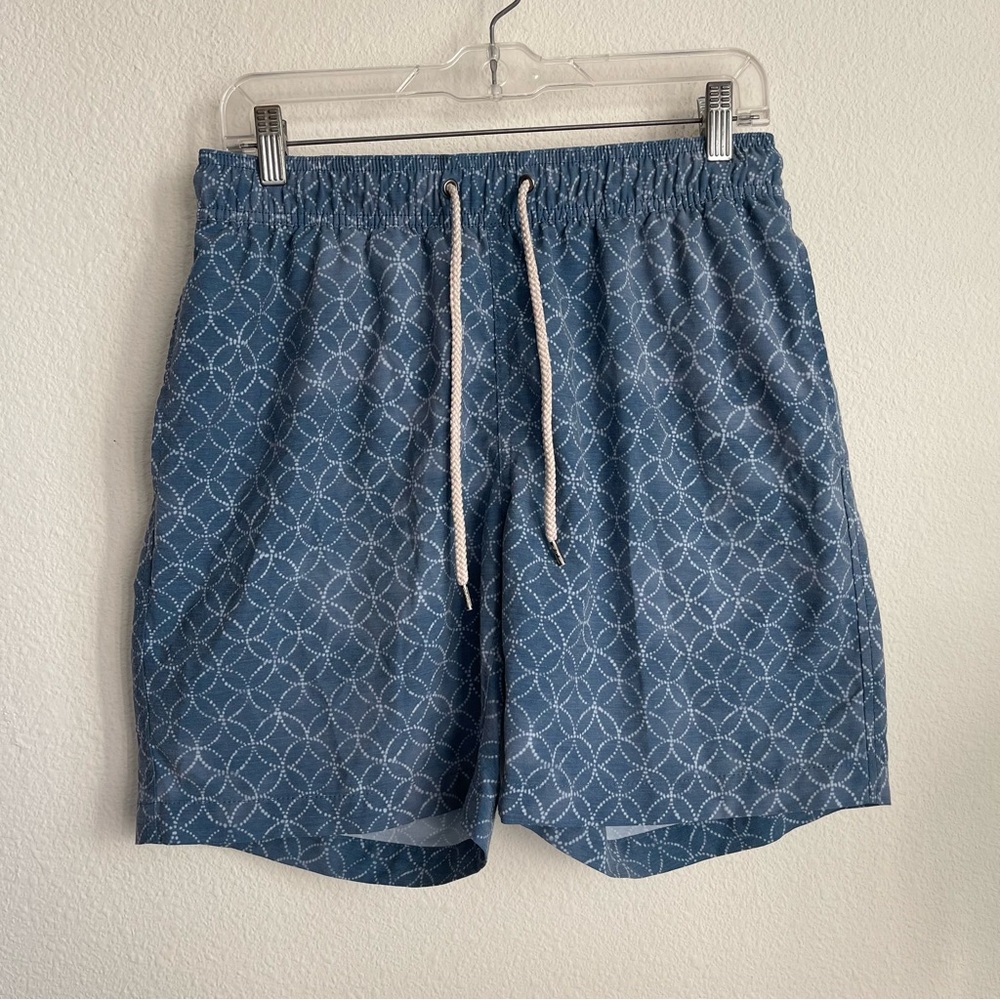 Faherty Geometric Pattern Swim Trunks Board Shorts - image 1